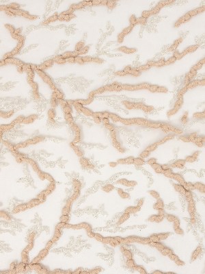 3D Puffy Glitter Tulle – Powder Pink and Silver 3D Puffy Glitter Tulle – Powder Pink and Silver