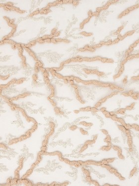 3D Puffy Glitter Tulle – Powder Pink and Silver 3D Puffy Glitter Tulle – Powder Pink and Silver