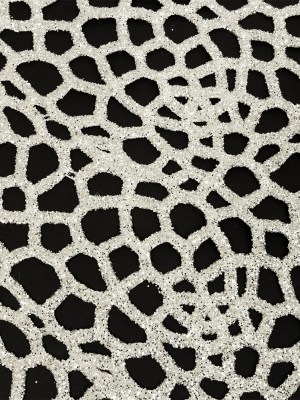 Guipure Lace with Silver Glitter Topcoat – Off-White Thick Webbing Guipure Lace with Silver Glitter Topcoat – Off-White Thick Webbing