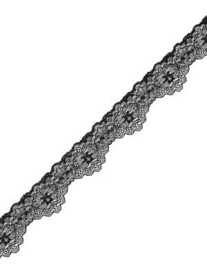 Black and Silver Stretch Lace Trim – 1.5″ Black and Silver Stretch Lace Trim – 1.5″