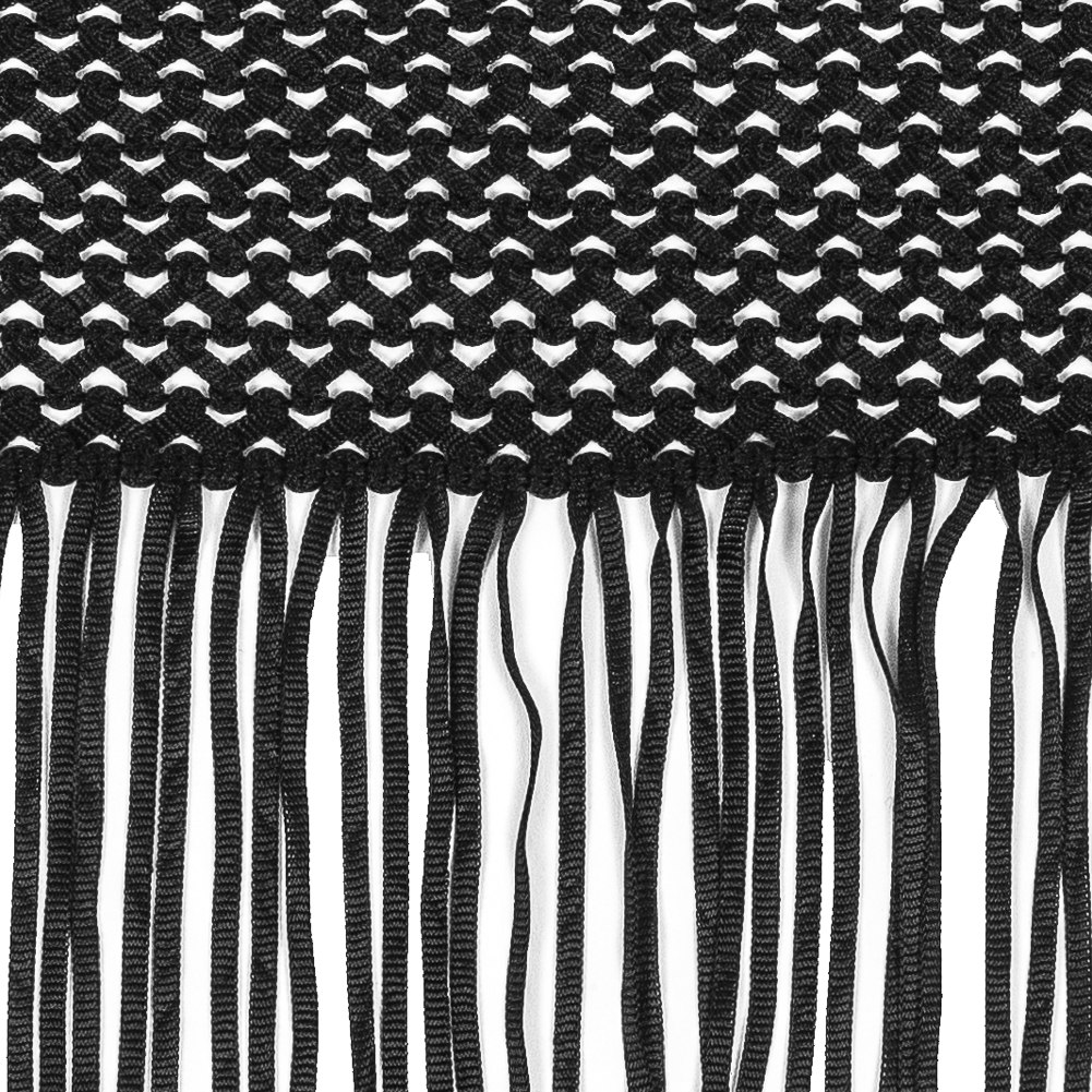 Black Ribbon Fringe Trim – 12″ Black Ribbon Fringe Trim – 12″