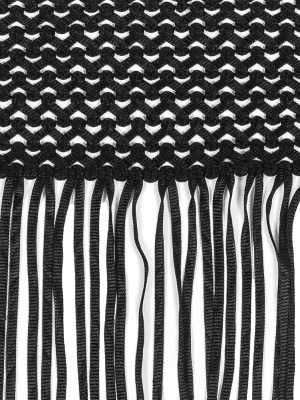 Black Ribbon Fringe Trim – 12″ Black Ribbon Fringe Trim – 12″