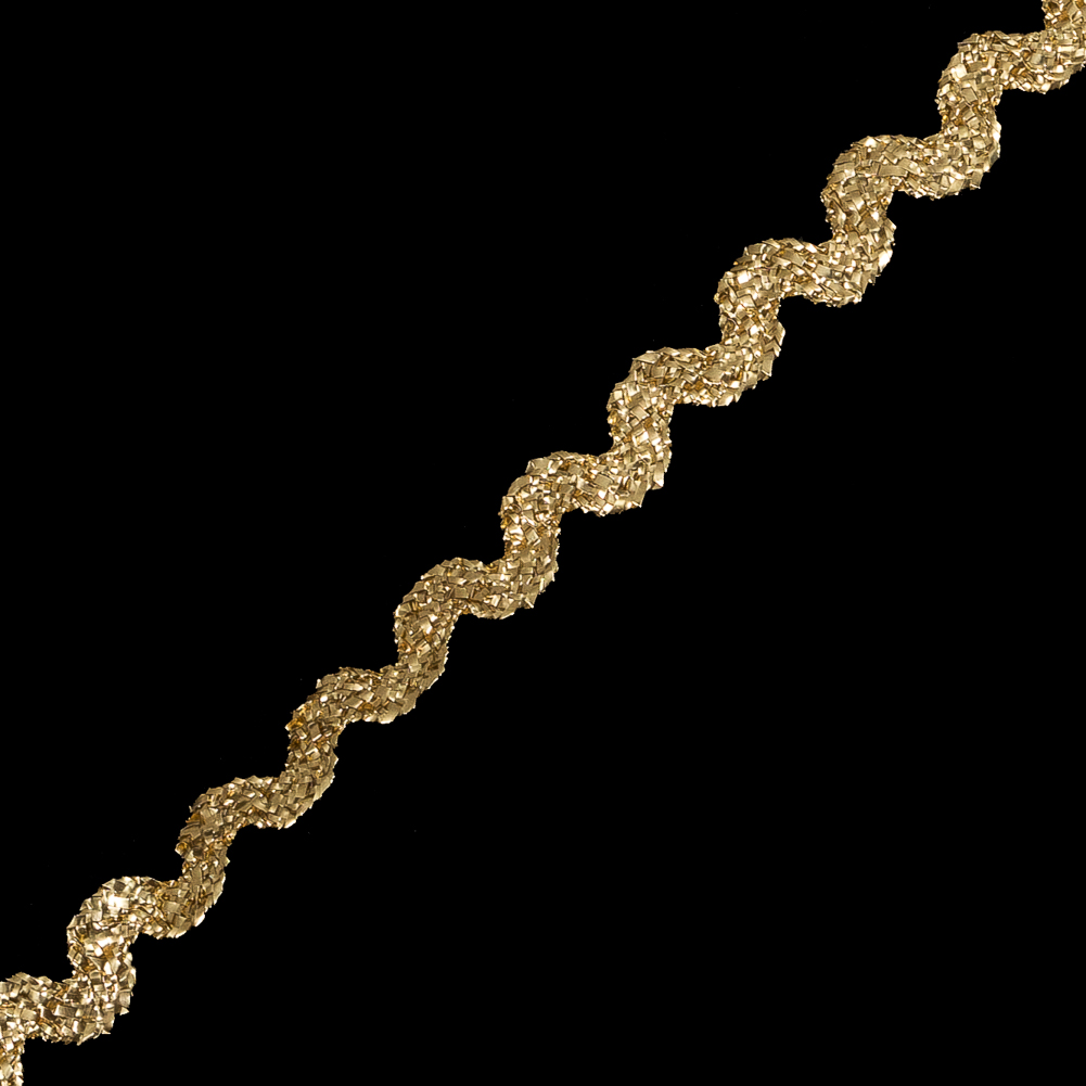 Gold Metallic Ric Rac Trim – 0.375″ Gold Metallic Ric Rac Trim – 0.375″