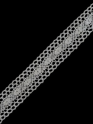 Metallic Silver Lace Trim – 1.75″ Metallic Silver Lace Trim – 1.75″