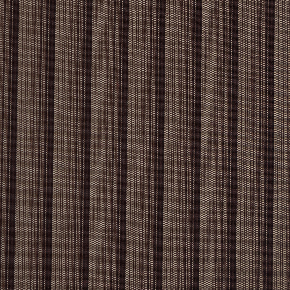 Brown and Taupe Striped Cotton Shirting