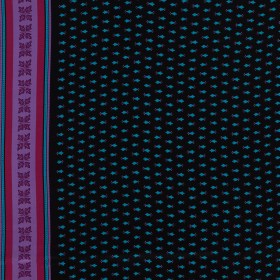 Famous NYC Designer Pink, Teal and Purple Printed Crepe de Chine Silk Panel Famous NYC Designer Pink, Teal and Purple Printed Crepe de Chine Silk Panel