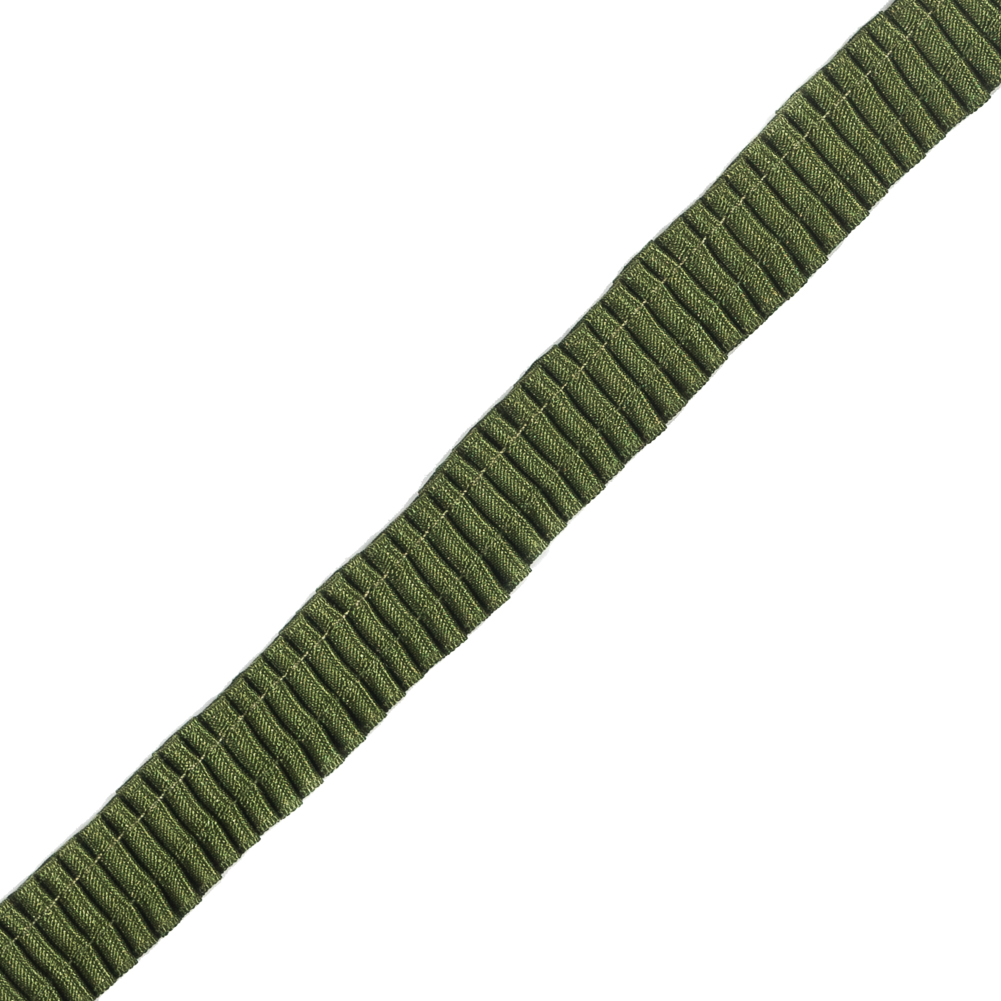 Italian Green Plisse Trim - 0.625"