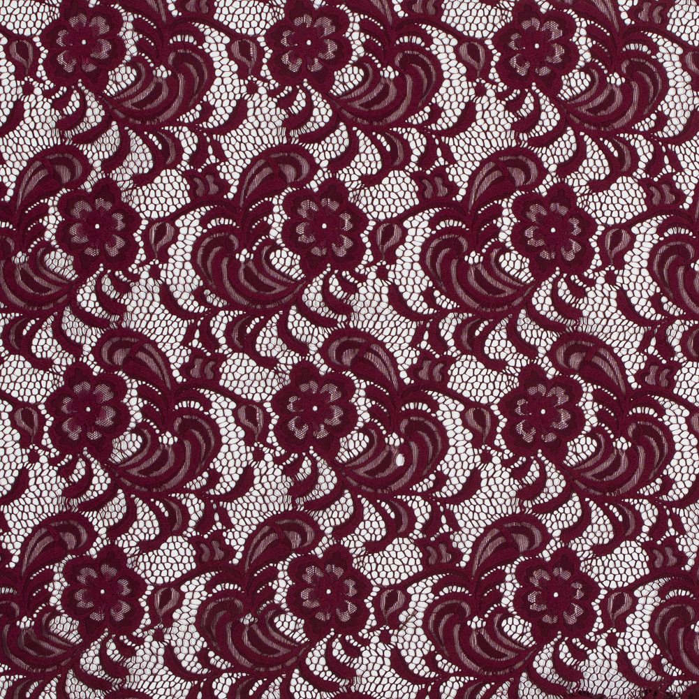 Re-Embroidered Stretch Crochet Lace – Port Royale Floral Re-Embroidered Stretch Crochet Lace – Port Royale Floral