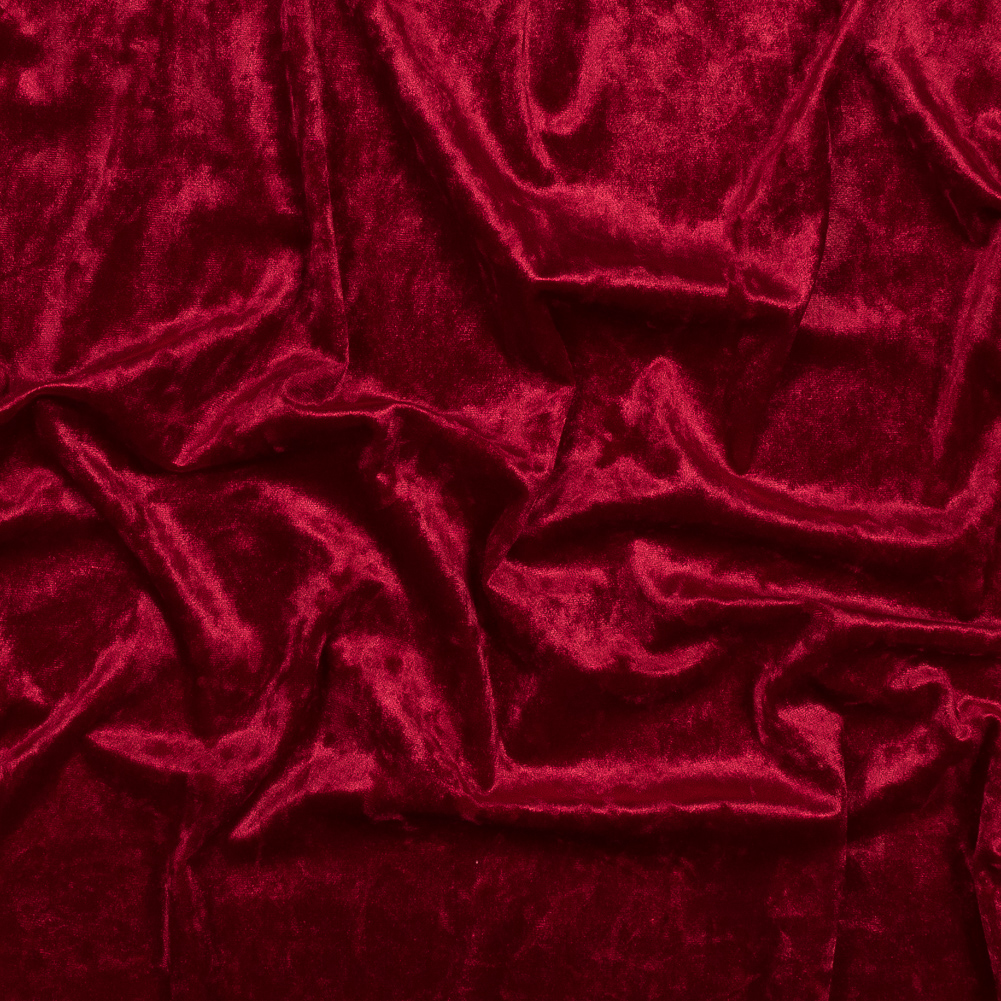 Stretch Crushed Velour – Red Stretch Crushed Velour – Red