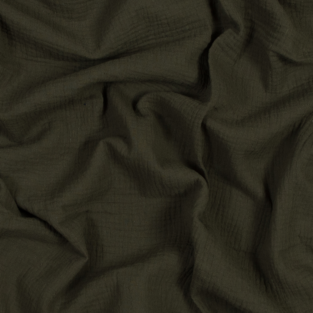 Double Cotton Gauze – Olive – Talamanca Collection Double Cotton Gauze – Olive – Talamanca Collection