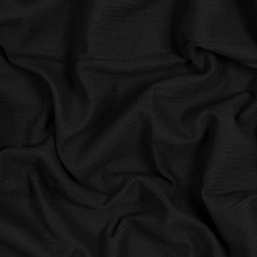 Double Cotton Gauze – Black – Talamanca Collection Double Cotton Gauze – Black – Talamanca Collection