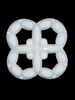 Italian White Decorative Plastic Button – 44L/28mm Italian White Decorative Plastic Button – 44L/28mm