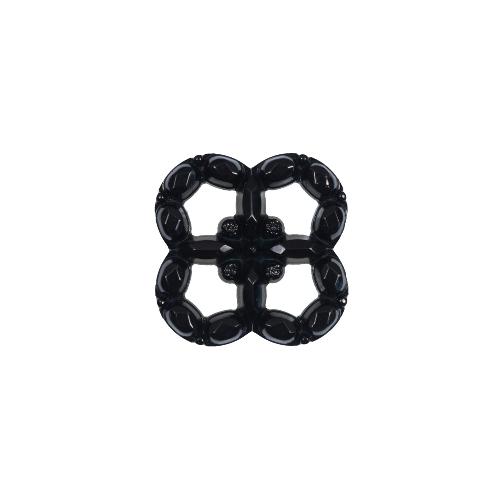 Italian Black Decorative Plastic Button – 36L/23mm Italian Black Decorative Plastic Button – 36L/23mm