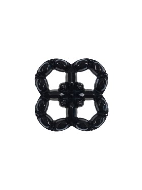 Italian Black Decorative Plastic Button – 36L/23mm Italian Black Decorative Plastic Button – 36L/23mm