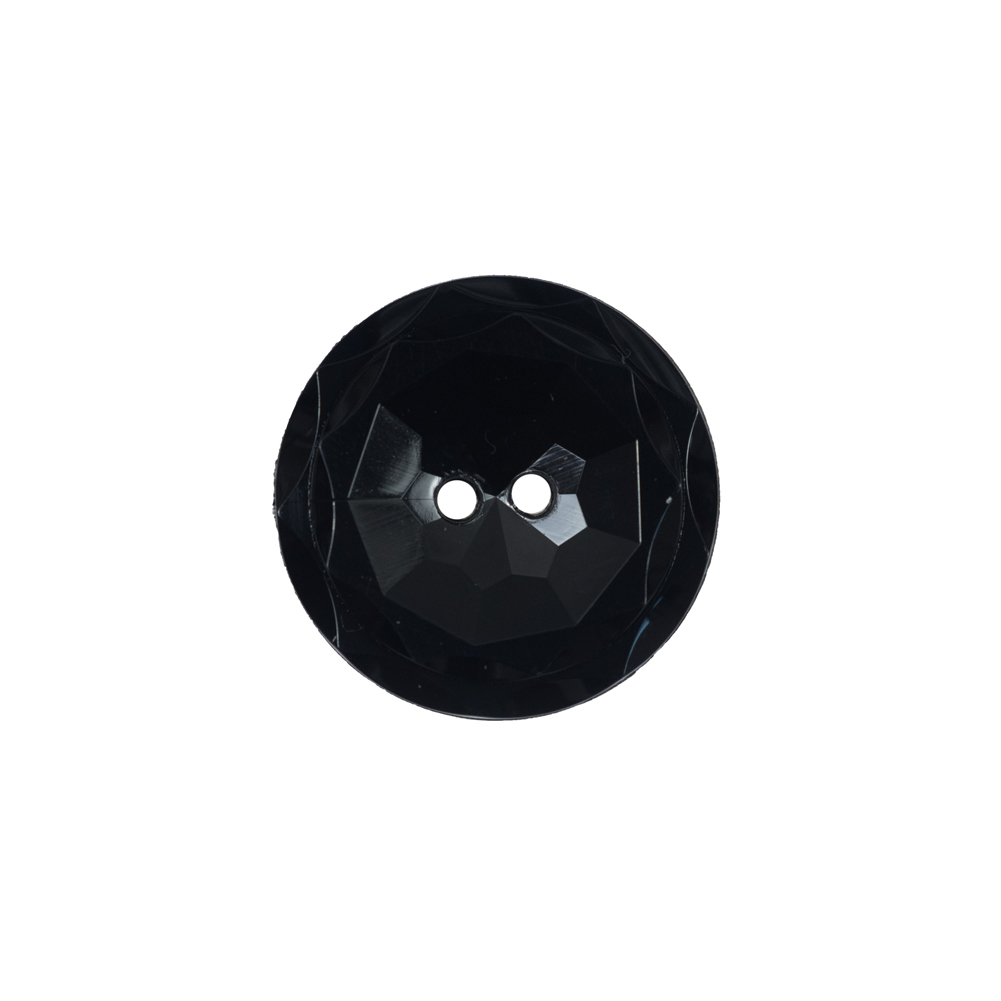 Italian Black 2-Hole Plastic Button – 30L/19mm Italian Black 2-Hole Plastic Button – 30L/19mm