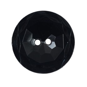 Italian Black 2-Hole Plastic Button – 44L/28mm Italian Black 2-Hole Plastic Button – 44L/28mm