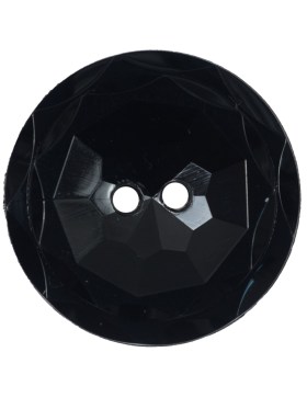 Italian Black 2-Hole Plastic Button – 44L/28mm Italian Black 2-Hole Plastic Button – 44L/28mm