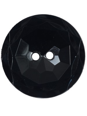 Italian Black 2-Hole Plastic Button – 44L/28mm Italian Black 2-Hole Plastic Button – 44L/28mm