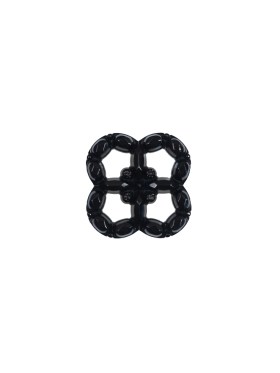 Italian Black Decorative Plastic Button – 20L/12.5mm Italian Black Decorative Plastic Button – 20L/12.5mm