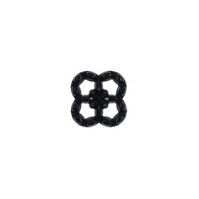 Italian Black Decorative Plastic Button – 20L/12.5mm Italian Black Decorative Plastic Button – 20L/12.5mm