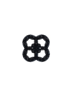 Italian Black Decorative Plastic Button – 20L/12.5mm Italian Black Decorative Plastic Button – 20L/12.5mm