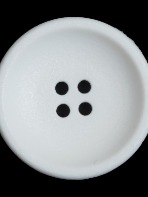 White Plastic 4-Hole Button – 54L/34mm White Plastic 4-Hole Button – 54L/34mm