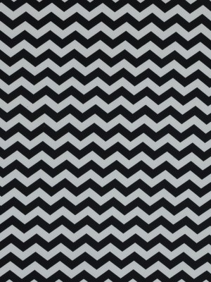 Black and White Zig Zag Printed Polyester Jersey Black and White Zig Zag Printed Polyester Jersey