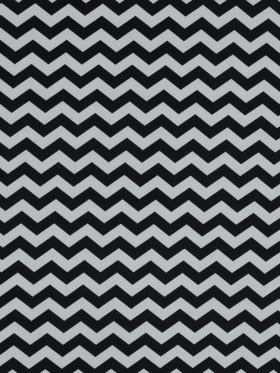 Black and White Zig Zag Printed Polyester Jersey Black and White Zig Zag Printed Polyester Jersey