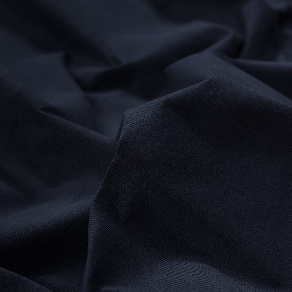 Featherwale Cotton Corduroy – Navy – Dawn Collection Featherwale Cotton Corduroy – Navy – Dawn Collection