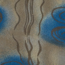 Blue and Beige Printed Polyester Mesh Blue and Beige Printed Polyester Mesh