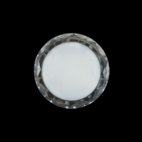 White and Clear Plastic Shank-Back Button – 36L/23mm White and Clear Plastic Shank-Back Button – 36L/23mm