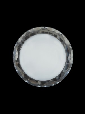 White and Clear Plastic Shank-Back Button – 36L/23mm White and Clear Plastic Shank-Back Button – 36L/23mm