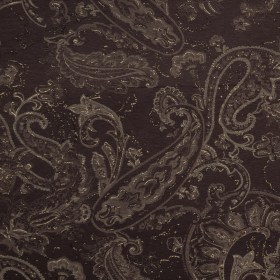 Brown Jersey with Taupe and Metallic Gold Paisley Top Coat Brown Jersey with Taupe and Metallic Gold Paisley Top Coat