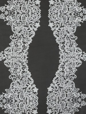 Embroidered Lace – Off-White Floral on Nude Embroidered Lace – Off-White Floral on Nude