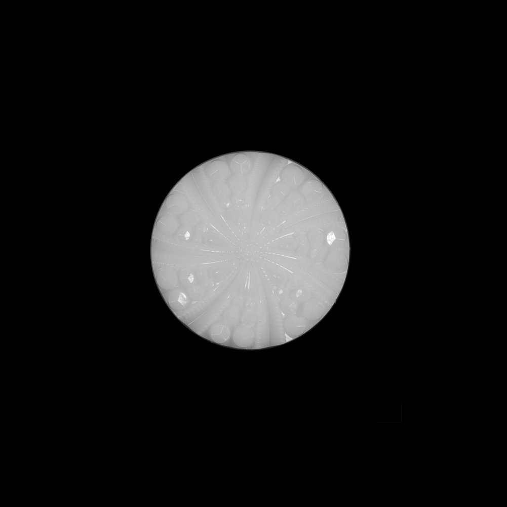 White Bevel Cut Plastic Button – 24L/15mm White Bevel Cut Plastic Button – 24L/15mm