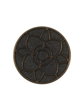 Italian Antique Gold Floral Metal Shank Back Button – 36L/23mm Italian Antique Gold Floral Metal Shank Back Button – 36L/23mm