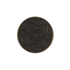 Italian Antique Gold Floral Metal Shank Back Button – 36L/23mm Italian Antique Gold Floral Metal Shank Back Button – 36L/23mm