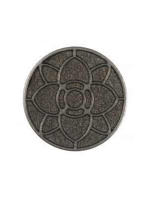 Italian Dark Silver Floral Metal Shank Back Button – 36L/23mm Italian Dark Silver Floral Metal Shank Back Button – 36L/23mm