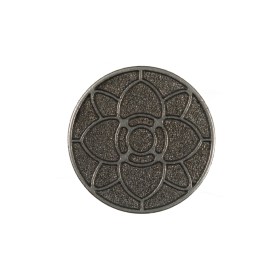Italian Dark Silver Floral Metal Shank Back Button – 36L/23mm Italian Dark Silver Floral Metal Shank Back Button – 36L/23mm