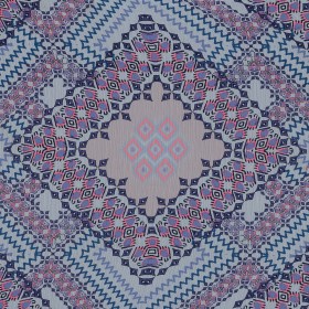 Purple, Florescent Pink and White Printed Crinkled Chiffon Purple, Florescent Pink and White Printed Crinkled Chiffon