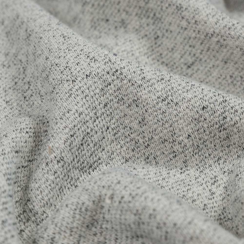 Thick Cotton French Terry - Salt and Pepper