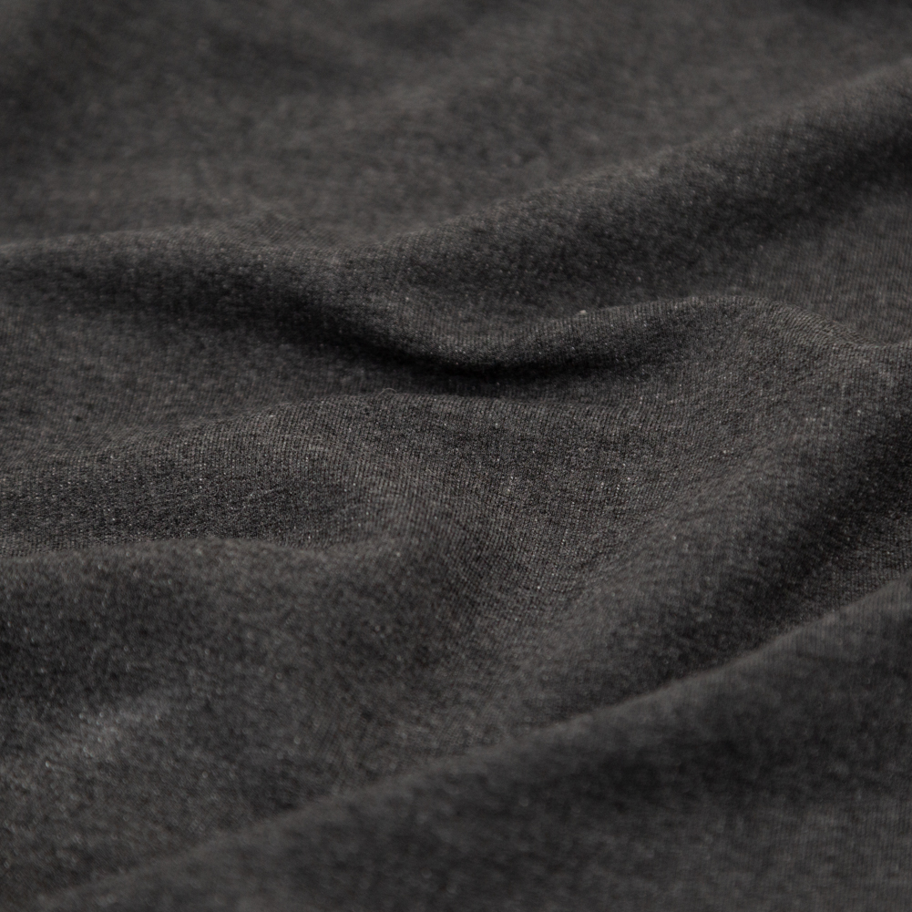 Bamboo and Merino Wool Stretch Fleece - Charcoal