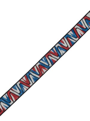 Red, White and Blue Zig Zag German Jacquard Ribbon – 0.875″ Red, White and Blue Zig Zag German Jacquard Ribbon – 0.875″