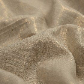 Medium Weight Linen Woven with Metallic Foiling – Oatmeal and Gold – Bianca Collection Medium Weight Linen Woven with Metallic Foiling – Oatmeal and Gold – Bianca Collection