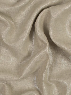 Medium Weight Linen Woven with Metallic Foiling – Oatmeal and Silver – Bianca Collection Medium Weight Linen Woven with Metallic Foiling – Oatmeal and Silver – Bianca Collection