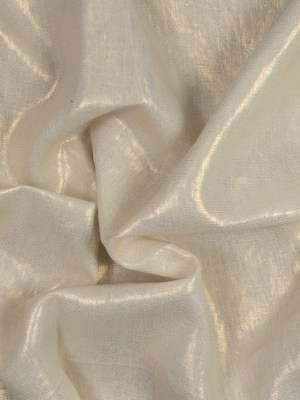 Medium Weight Linen Woven with Metallic Foiling – Ivory and Gold – Bianca Collection Medium Weight Linen Woven with Metallic Foiling – Ivory and Gold – Bianca Collection