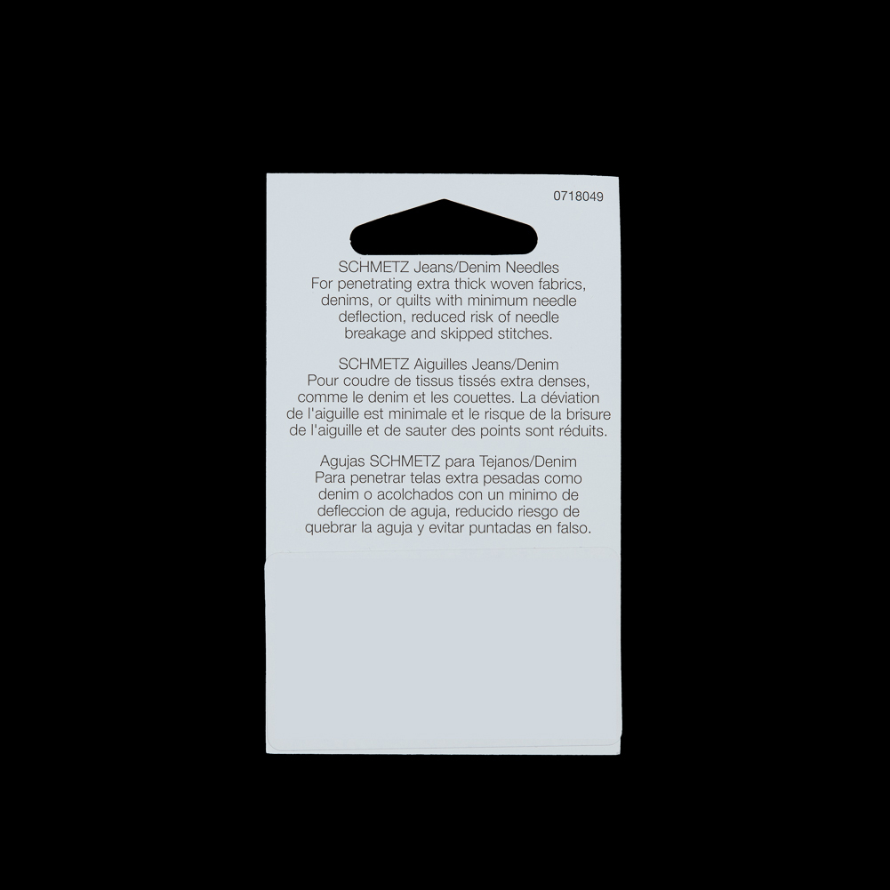 Schmetz Denim/Jeans Machine Needles – 100/16 – 5 ct Schmetz Denim/Jeans Machine Needles – 100/16 – 5 ct