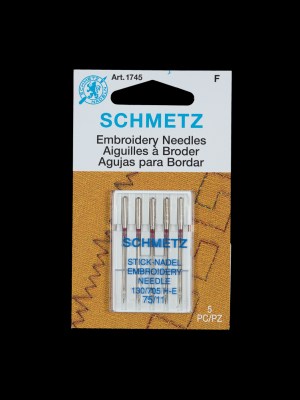 Schmetz Embroidery Machine Needles – 75/11 – 5 ct Schmetz Embroidery Machine Needles – 75/11 – 5 ct