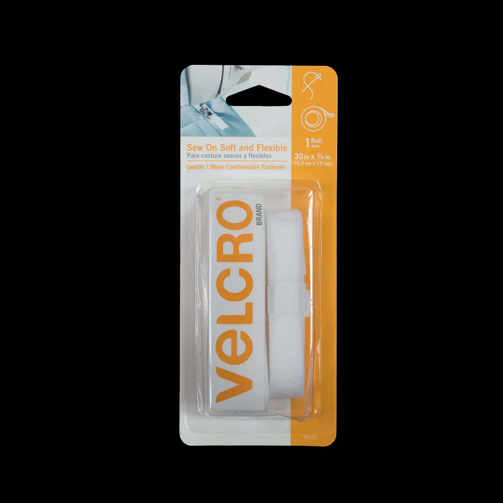 White Sew On VELCRO® Tape – 30″ x 0.625″ White Sew On VELCRO® Tape – 30″ x 0.625″