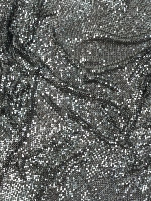 Mood Exclusive Joan Gunmetal Iridescent Tubular Chainmail Fabric Mood Exclusive Joan Gunmetal Iridescent Tubular Chainmail Fabric